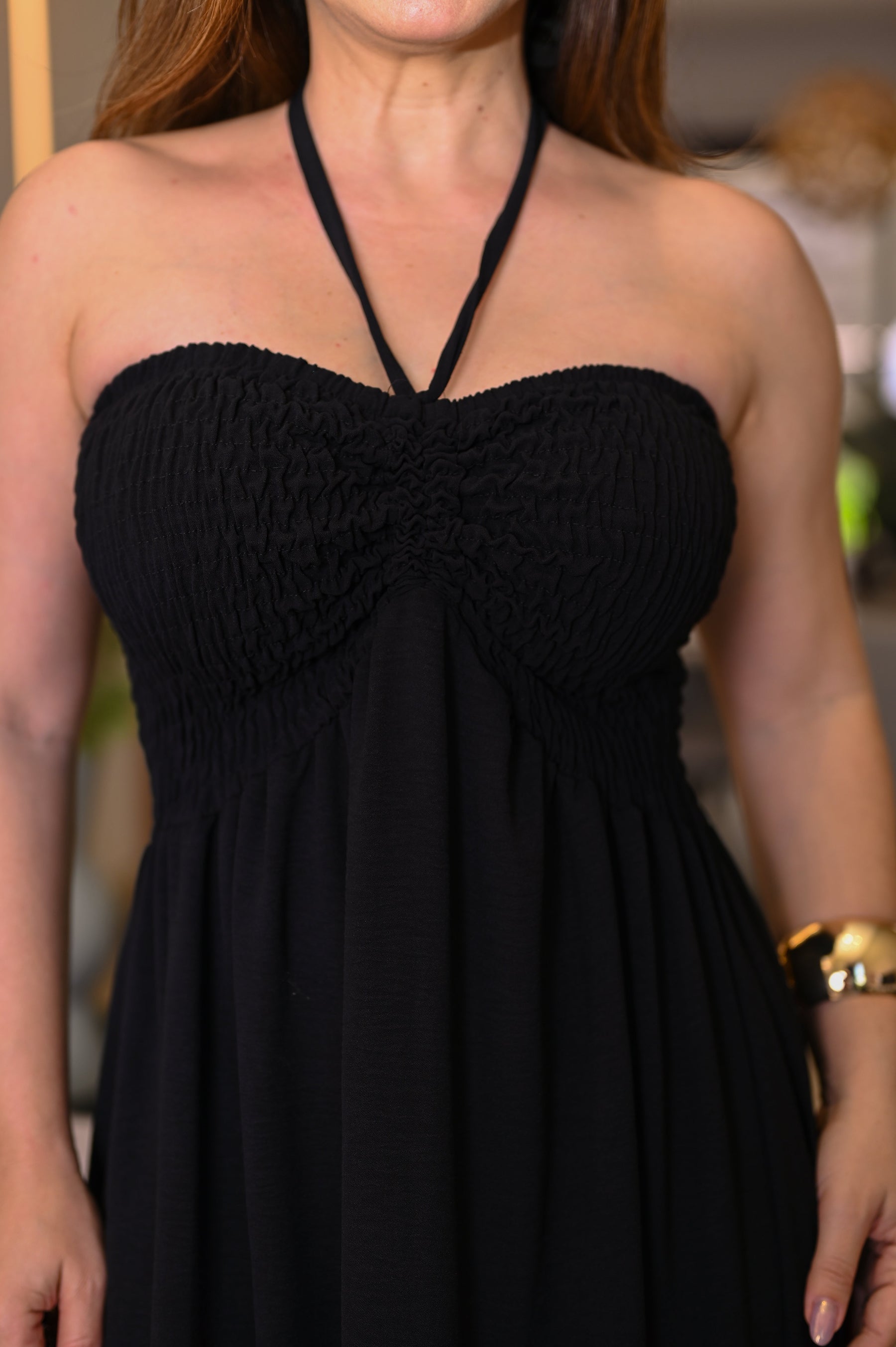 Vestido longo lastex - B317