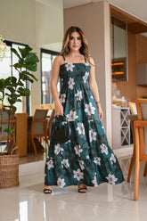 Vestido longo lastex - B254