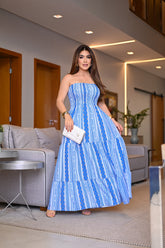 Vestido longo lastex - B332