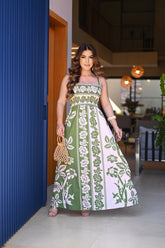 Vestido longo lastex - B376