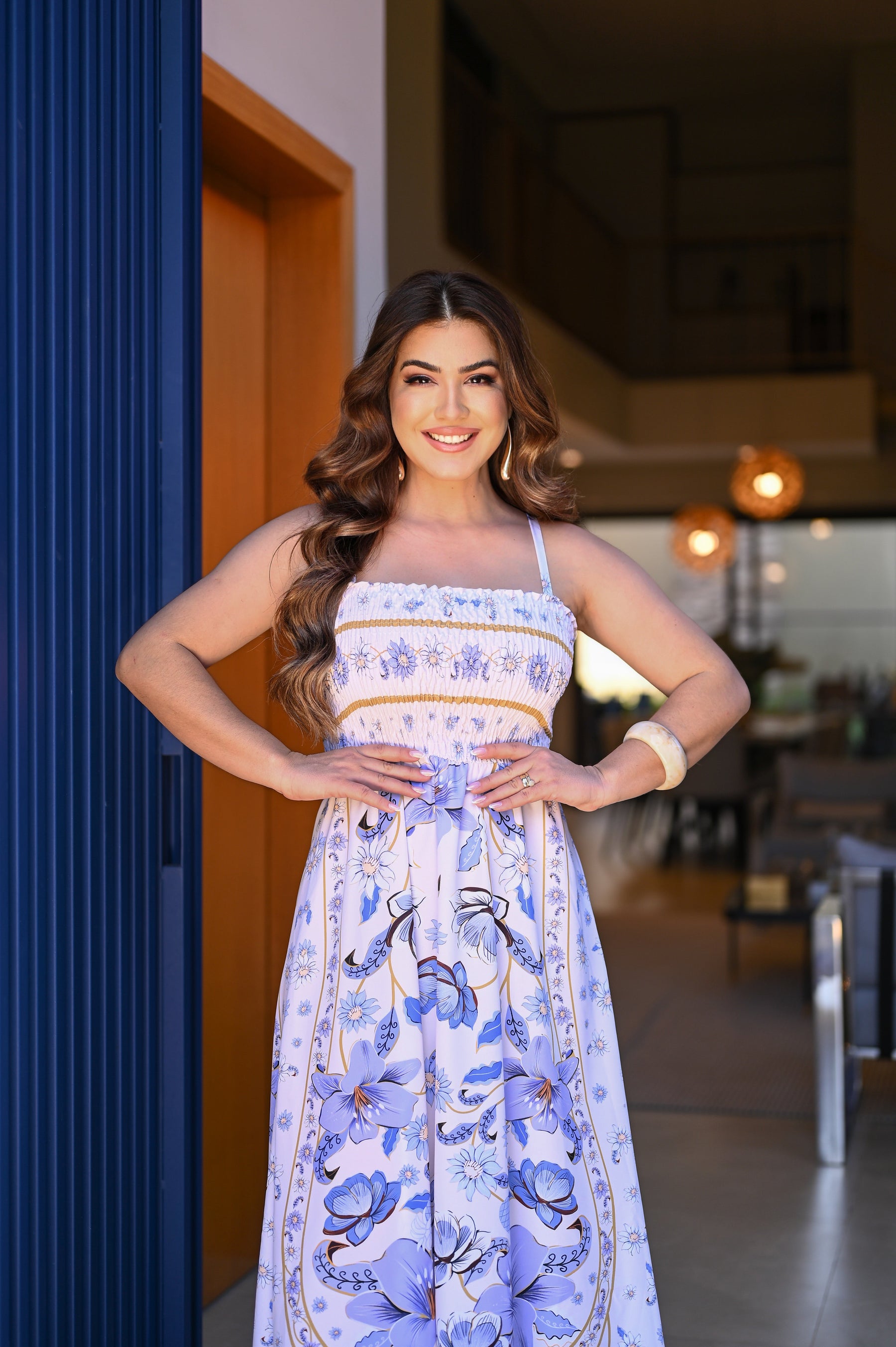 Vestido longo lastex - B377