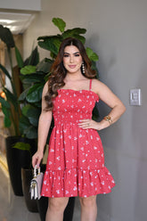 Vestido curto lastex alcinha - B388