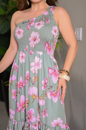 Vestido longo nula manga - B364