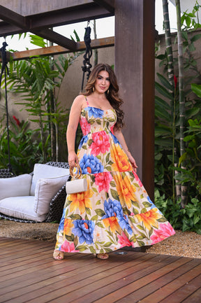 Vestido longo lastex - B397