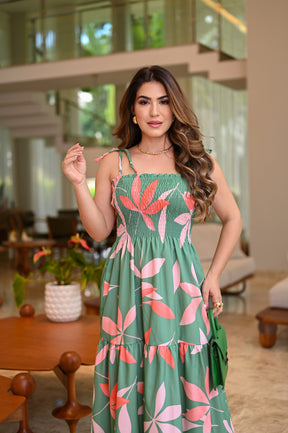 Vestido longo lastex - B299