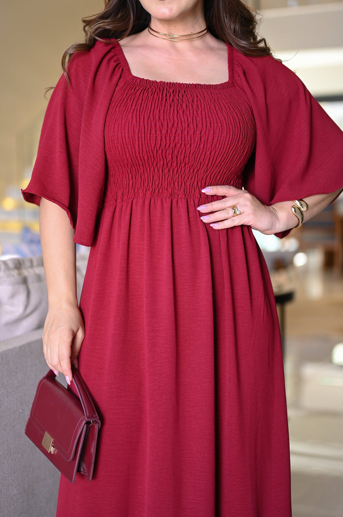 Vestido longo lastex - B389