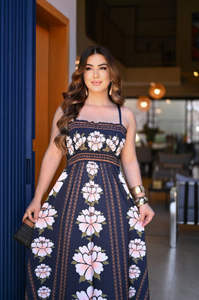 Vestido longo lastex - B375