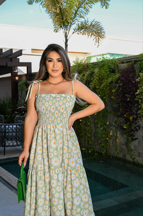 Vestido longo lastex - B03